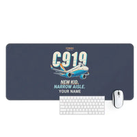 Thumbnail for COMAC C919 - Cartoon + Name - Desk Mat - Navy Blue