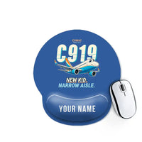 Thumbnail for COMAC C919 - Cartoon + Name - Ergonomic Mouse Pad - Blue