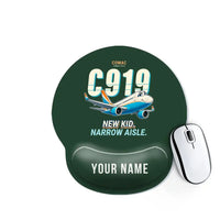 Thumbnail for COMAC C919 - Cartoon + Name - Ergonomic Mouse Pad - Dark Green