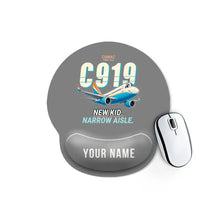 Thumbnail for COMAC C919 - Cartoon + Name - Ergonomic Mouse Pad - Gray