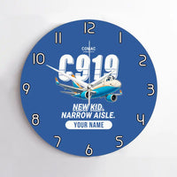 Thumbnail for COMAC C919 - Cartoon + Name - No Frame - Blue