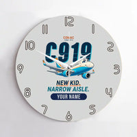 Thumbnail for COMAC C919 - Cartoon + Name - No Frame - Light Gray