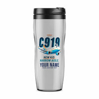 Thumbnail for COMAC C919 - Cartoon + Name - Plastic (No Holder) - Light Gray