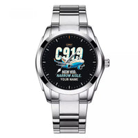 Thumbnail for COMAC C919 - Cartoon + Name - Stainless Steel Band - For Men