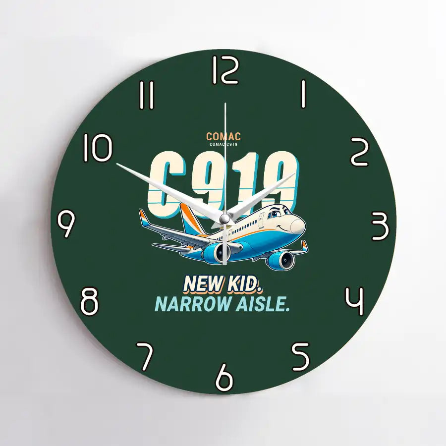 COMAC C919 - Cartoon - No Frame - Dark Green