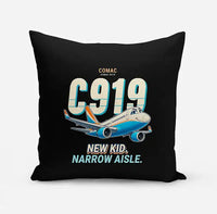 Thumbnail for COMAC C919 - Cartoon - Pillow - Black