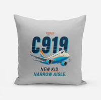 Thumbnail for COMAC C919 - Cartoon - Pillow - Light Gray