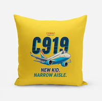 Thumbnail for COMAC C919 - Cartoon - Pillow - Yellow