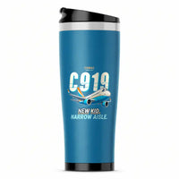 Thumbnail for COMAC C919 - Cartoon - Stainless Steel (No Holder) - Light Blue