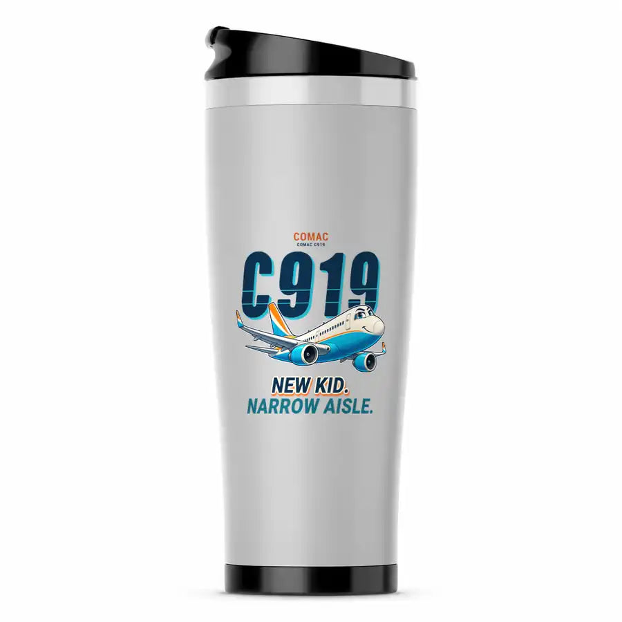 COMAC C919 - Cartoon - Stainless Steel (No Holder) - Light Gray