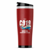 Thumbnail for COMAC C919 - Cartoon - Stainless Steel (No Holder) - Red