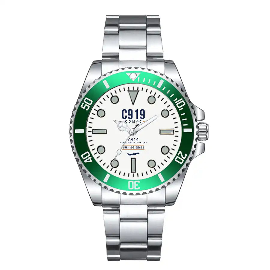 COMAC C919 - Classic - White - Premium Diver - Green