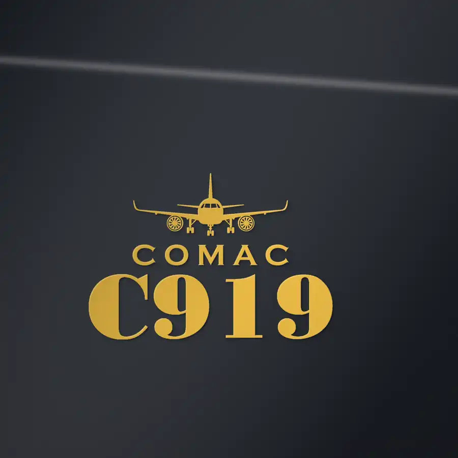 COMAC C919 - Heritage Die-Cut - Gold - Die-Cut - Close-up