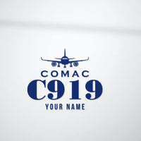 Thumbnail for COMAC C919 - Heritage Die-Cut - Navy Blue + Name - Die-Cut - Close-up
