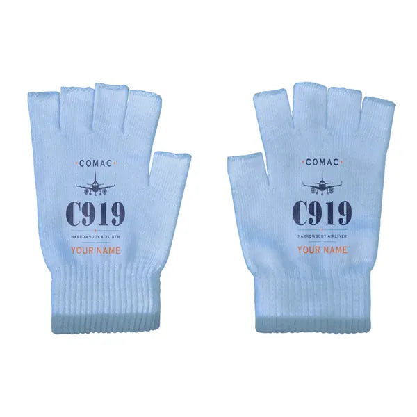 COMAC C919 - Gloves - Cut - Heritage + Name - Light Blue