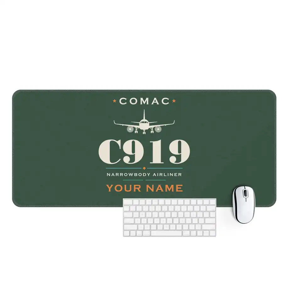 COMAC C919 - Heritage + Name - Desk Mat - Dark Green