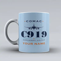 Thumbnail for COMAC C919 - Heritage + Name - Mug - Light Blue