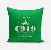 Thumbnail for COMAC C919 - Heritage - Pillow - Green