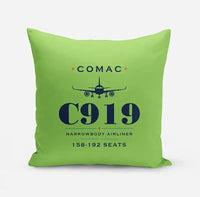Thumbnail for COMAC C919 - Heritage - Pillow - Light Green