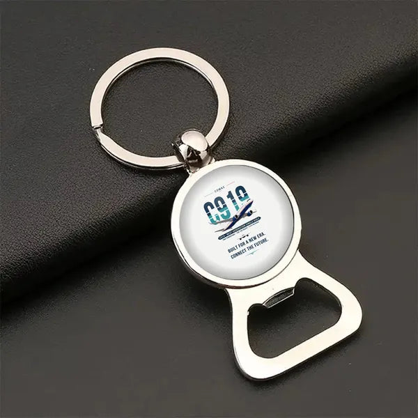 COMAC C919 - Original - Bottle Opener Key Chain - White
