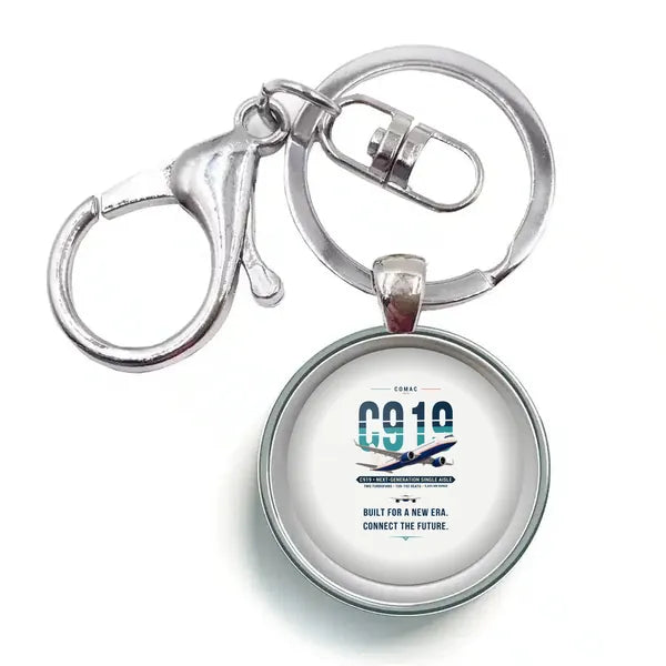 COMAC C919 - Original - Circle Key Chain - White