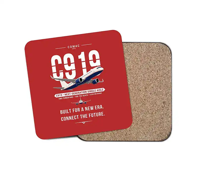 COMAC C919 - Original - Coaster - Red