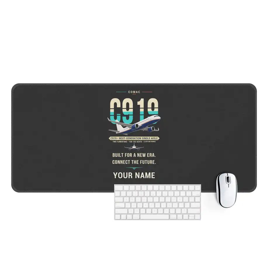 COMAC C919 - Original + Name - Desk Mat - Black