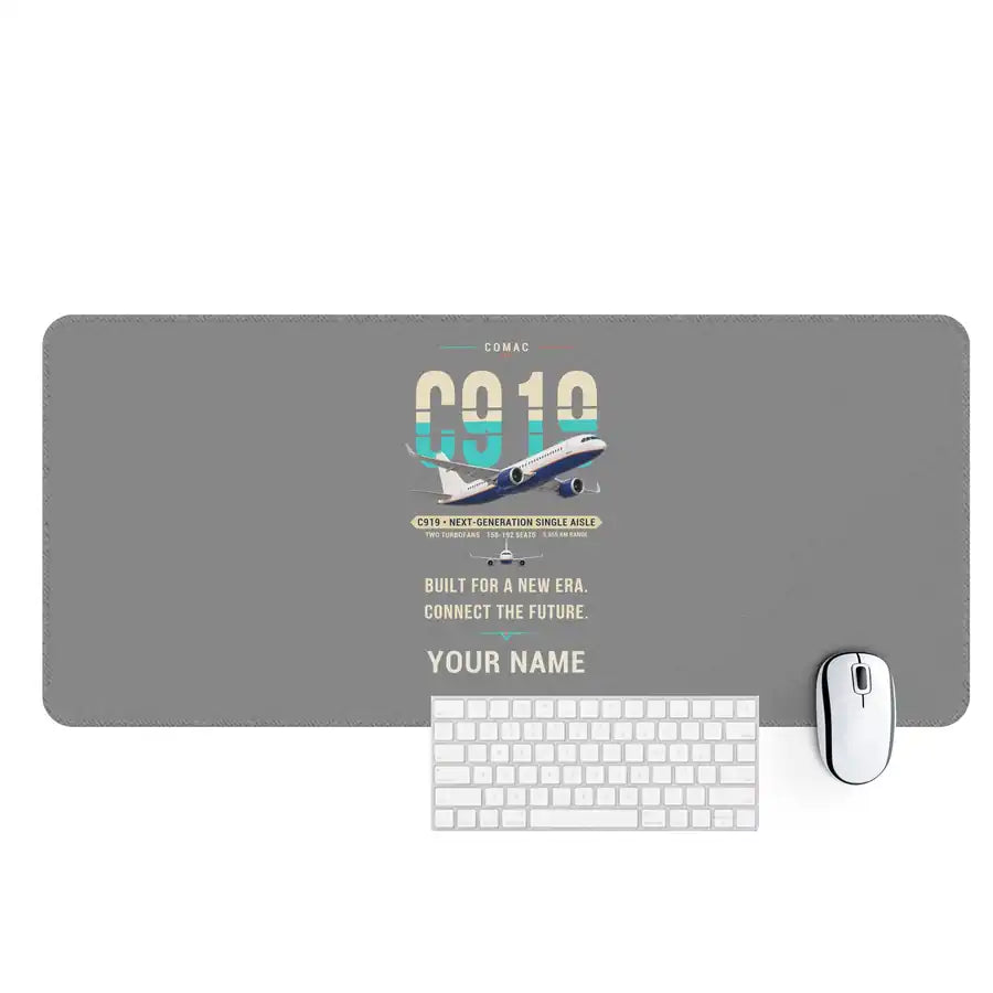 COMAC C919 - Original + Name - Desk Mat - Gray