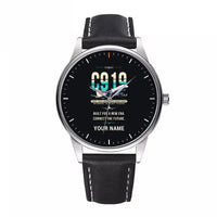 Thumbnail for COMAC C919 - Original + Name - Leather Strap - Black Leather Strap