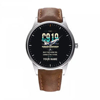 Thumbnail for COMAC C919 - Original + Name - Leather Strap - Brown Leather Strap