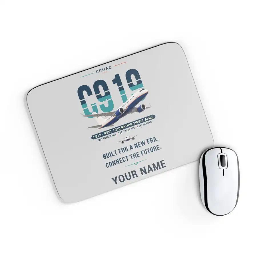 COMAC C919 - Original + Name - Mouse Pad - Light Gray