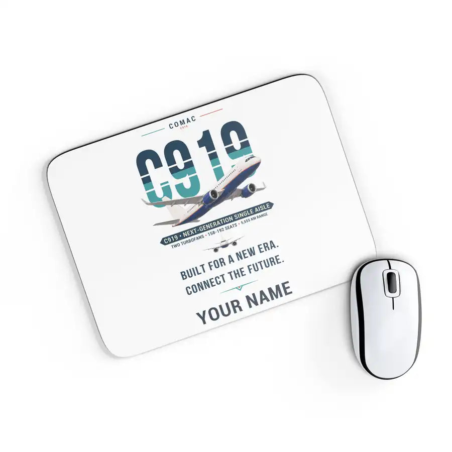 COMAC C919 - Original + Name - Mouse Pad - White