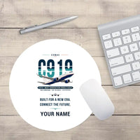 Thumbnail for COMAC C919 - Original + Name - Round Mouse Pad - White