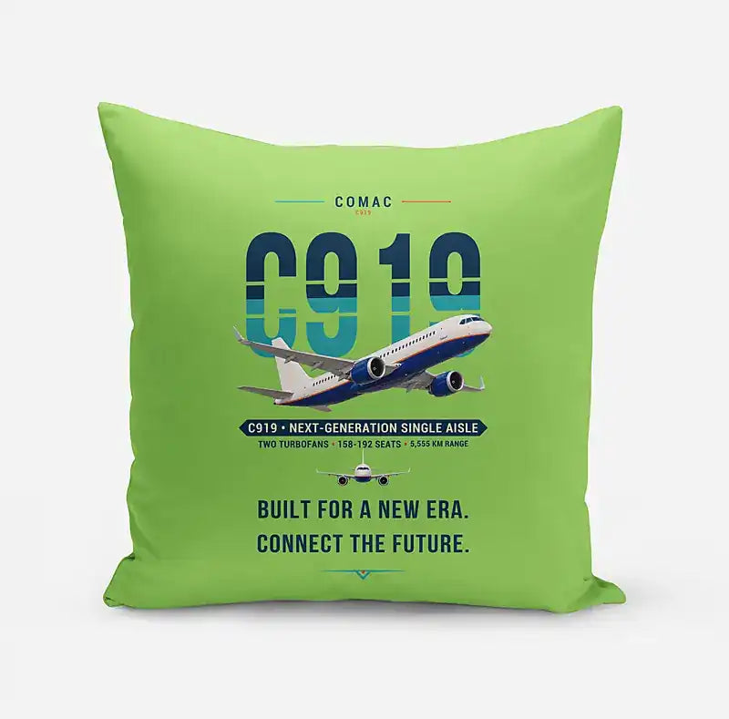 COMAC C919 - Original - Pillow - Light Green