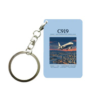 Thumbnail for COMAC C919 - Poster - Key Chain - Light Blue