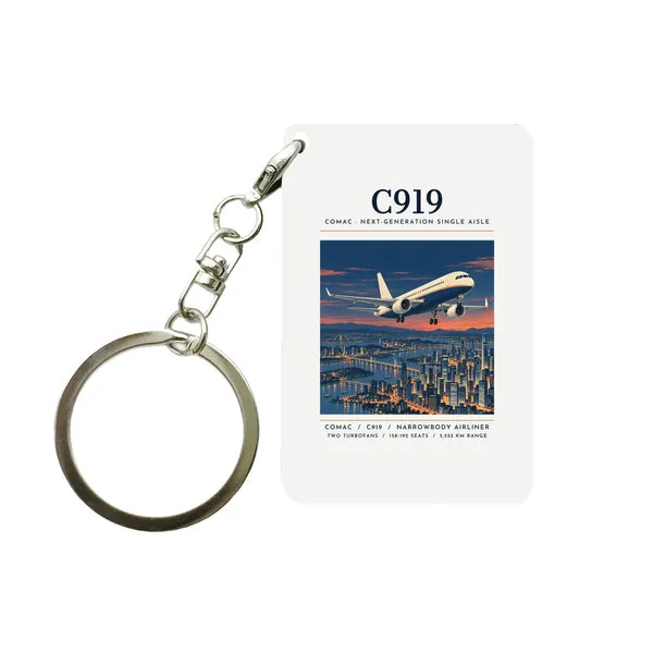 COMAC C919 - Poster - Key Chain - White
