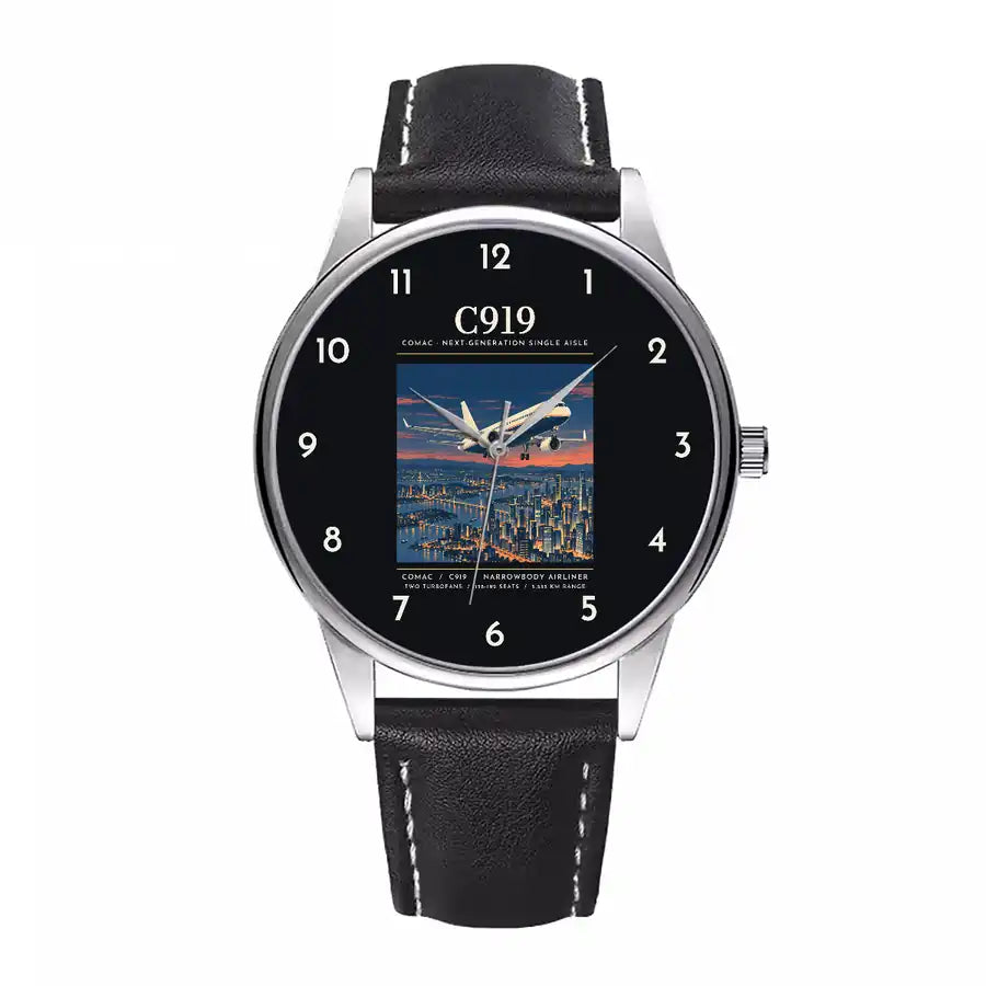 COMAC C919 - Poster - Leather Strap - Black Leather Strap