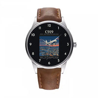 Thumbnail for COMAC C919 - Poster - Leather Strap - Brown Leather Strap