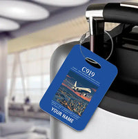 Thumbnail for COMAC C919 - Poster + Name - Luggage Tag - Blue