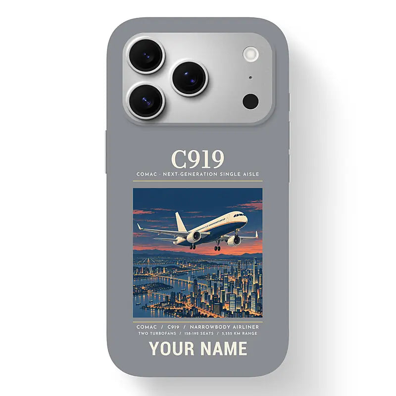COMAC C919 - Poster + Name - MagSafe iPhone 17 Pro - Gray