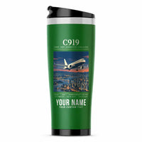 Thumbnail for COMAC C919 - Poster + Name - Stainless Steel (No Holder) - Green