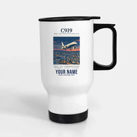 Thumbnail for COMAC C919 - Poster + Name - Stainless Steel with Holder - White