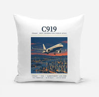 Thumbnail for COMAC C919 - Poster - Pillow - White