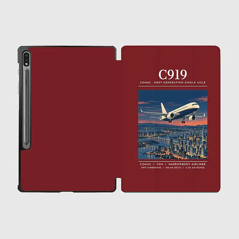 COMAC C919 - Poster - Samsung Tablet - Dark Red
