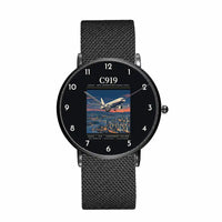 Thumbnail for COMAC C919 - Poster - Slim Mesh - Black and Stainless Steel Strap