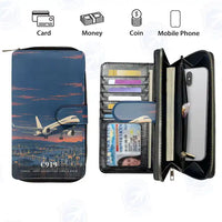 Thumbnail for COMAC C919 Leather Wallets - Zip Long Wallet - 3D