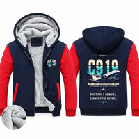 Thumbnail for COMAC C919 Zipped Sweatshirts - Original - Navy & Red