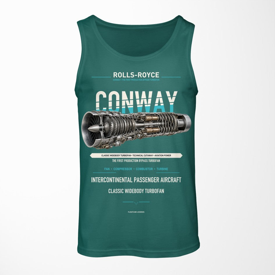CONWAY design on green tank top