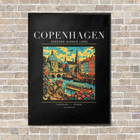 Thumbnail for COPENHAGEN - Poster - Canvas Framed - Black