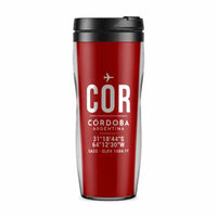 Thumbnail for Córdoba Ambrosio Taravella International Airport (COR) Travel Mugs - ID Tag - Plastic (No Holder) - Red